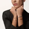 Love-armband, klassiek model, geborsteld, 4 diamanten