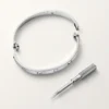 Love-armband, klassiek model, geborsteld, 4 diamanten