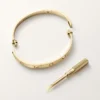 Love-armband, klassiek model, geborsteld, 4 diamanten