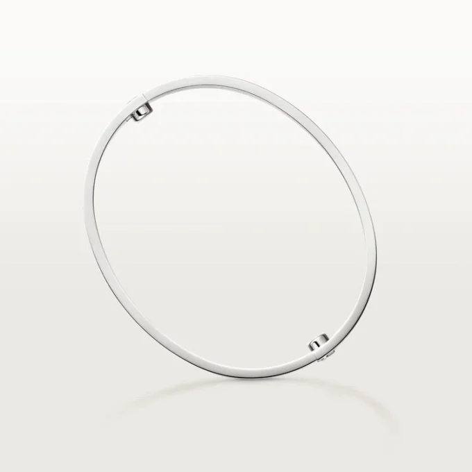 Love-armband, klassiek model, geborsteld, 4 diamanten