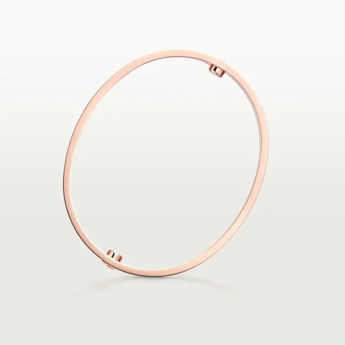 Love-armband, klassiek model, geborsteld, 4 diamanten