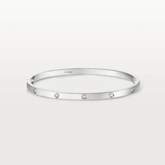 Love-armband, klein model, 10 diamanten