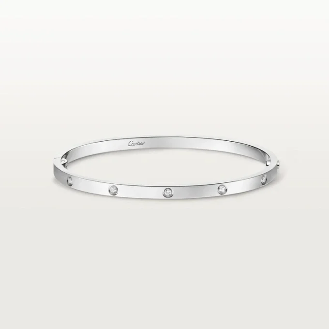 Love-armband, klein model, 10 diamanten