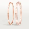 Love-armband, klein model, 10 diamanten