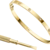 Love-armband, klein model, 10 diamanten