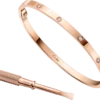 Love-armband, klein model, 10 diamanten