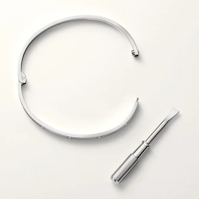 Love-armband, klein model, 10 diamanten