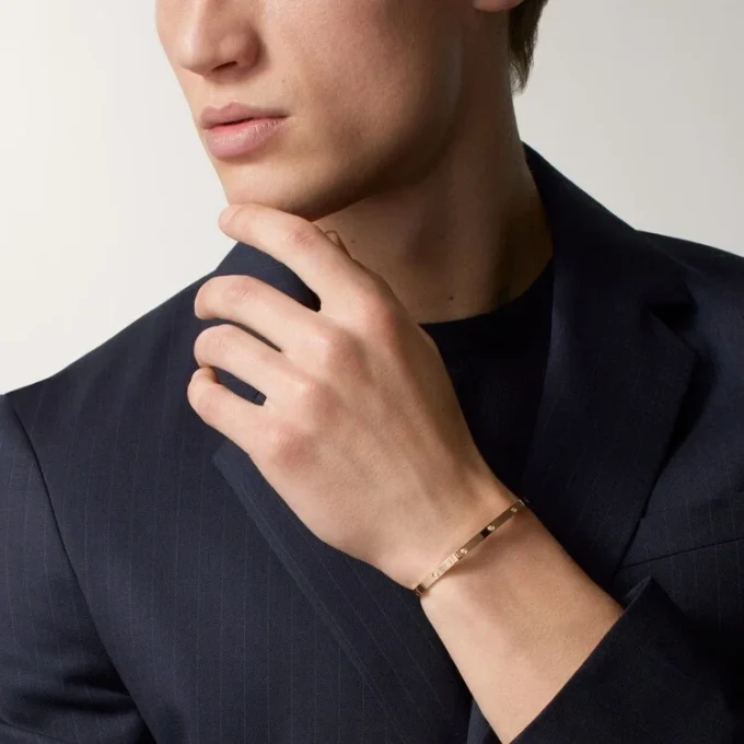 Love-armband, klein model, 10 diamanten