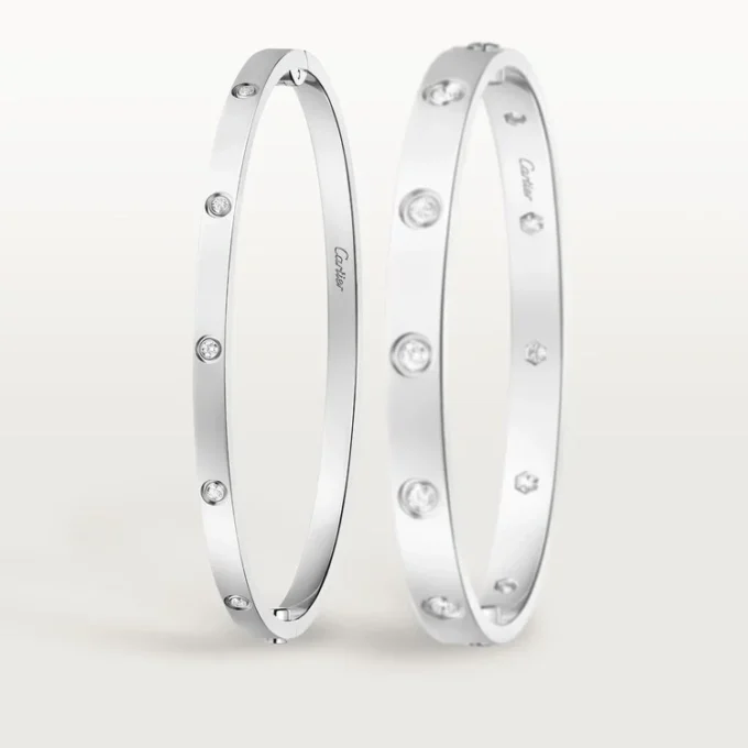 Love-armband, klein model, 10 diamanten
