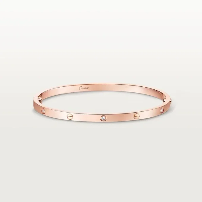 Love-armband, klein model, 6 diamanten
