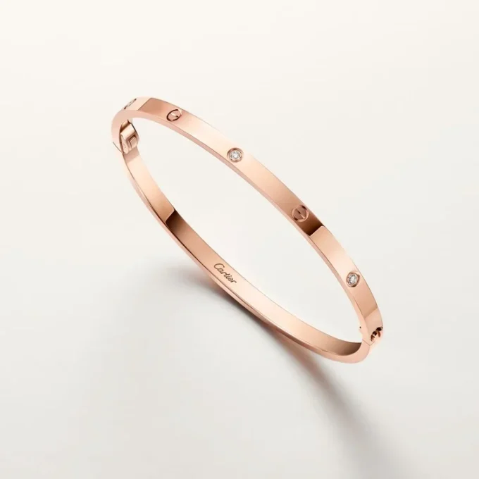 Love-armband, klein model, 6 diamanten