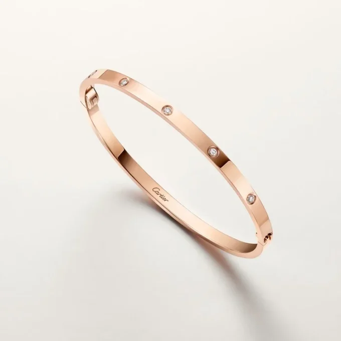 Love-armband, klein model, 6 diamanten