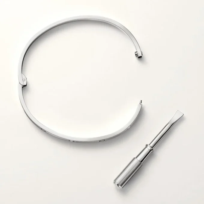 Love-armband, klein model, 6 diamanten