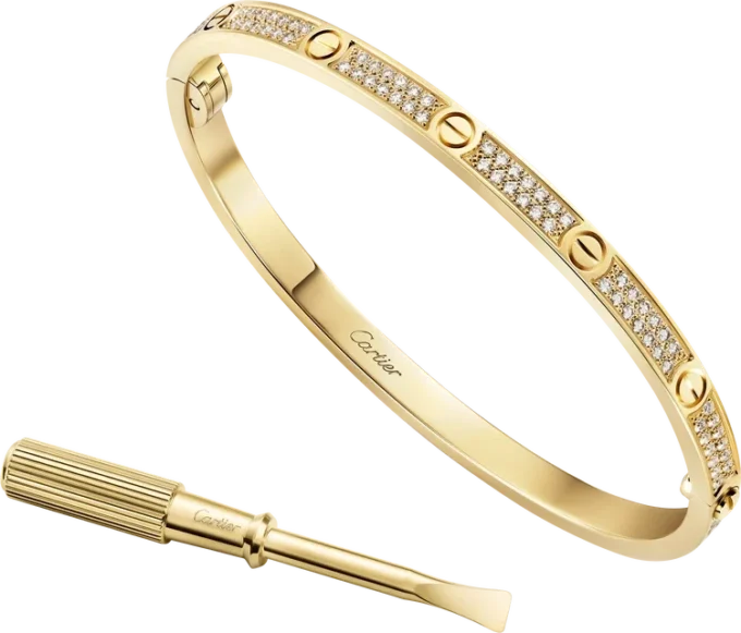 Love-armband, klein model, bezet