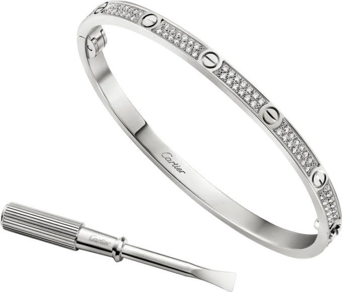 Love-armband, klein model, bezet