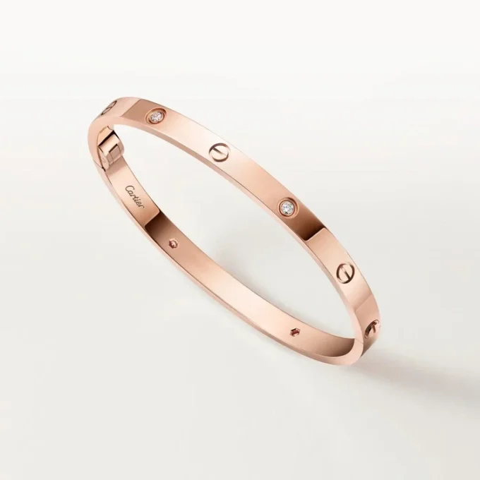 Love-armband, middelgroot model, 4 diamanten