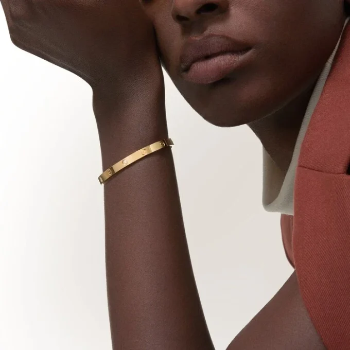 Love-armband, middelgroot model, 4 diamanten