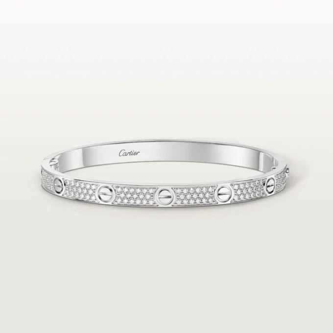 Love-armband, middelgroot model, bezet