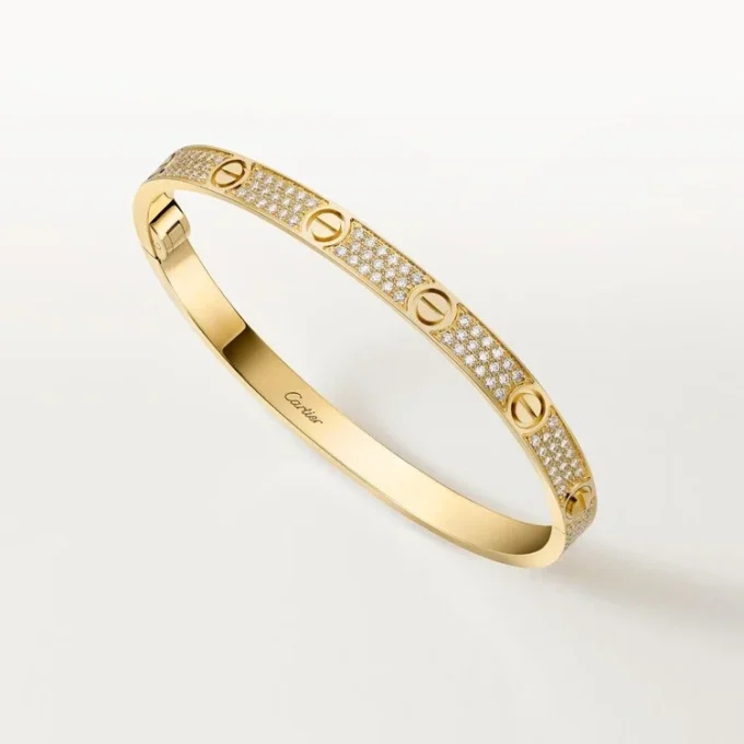 Love-armband, middelgroot model, bezet