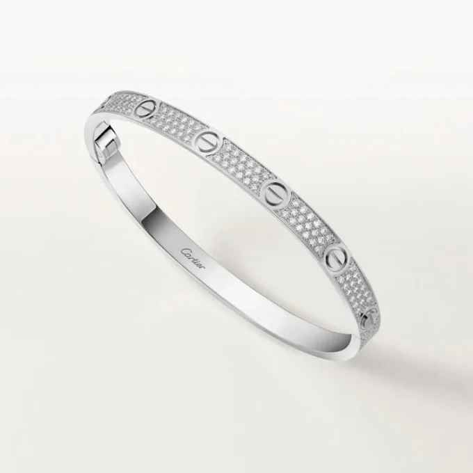 Love-armband, middelgroot model, bezet