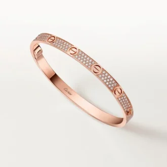 Love-armband, middelgroot model, bezet