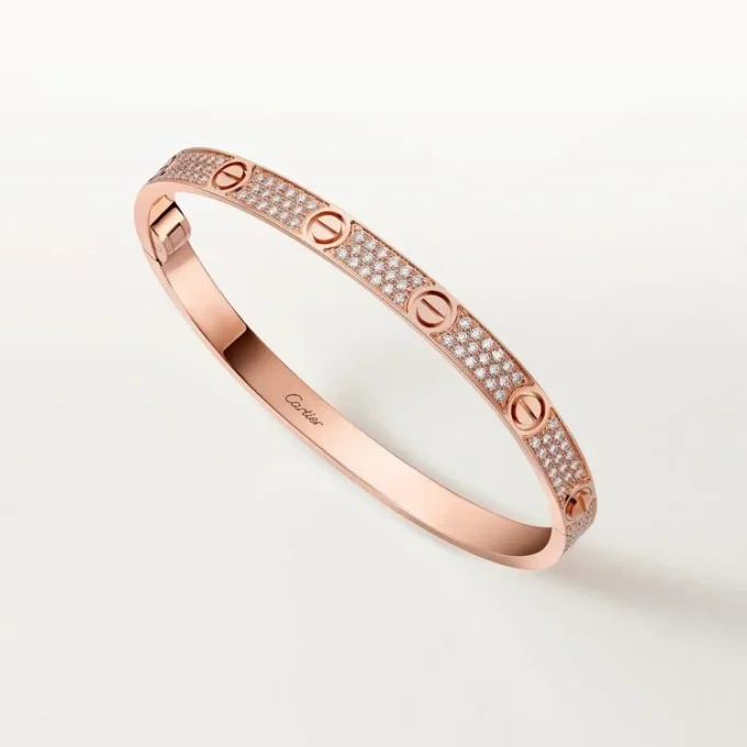 Love-armband, middelgroot model, bezet