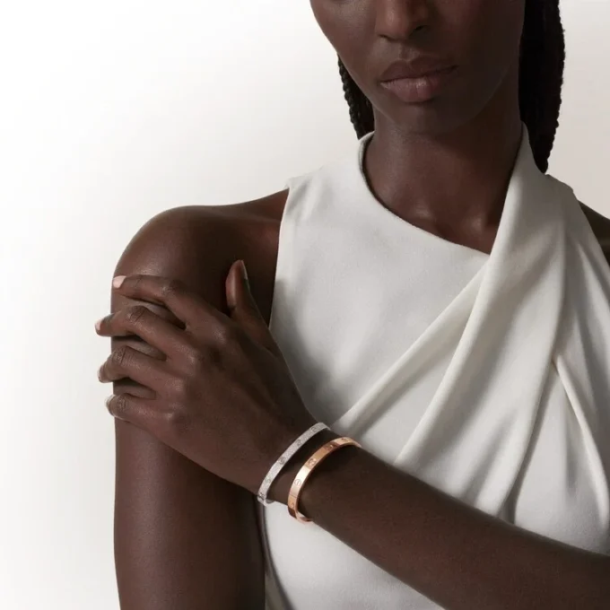 Love-armband, middelgroot model, bezet