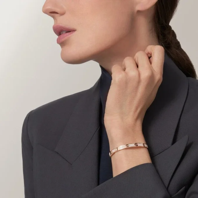 Love-armband, middelgroot model, bezet