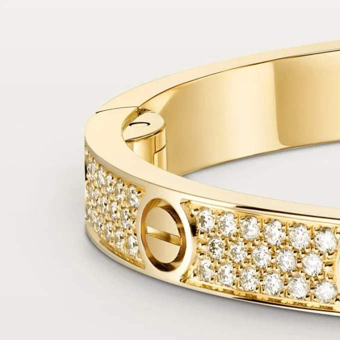 Love-armband, middelgroot model, bezet