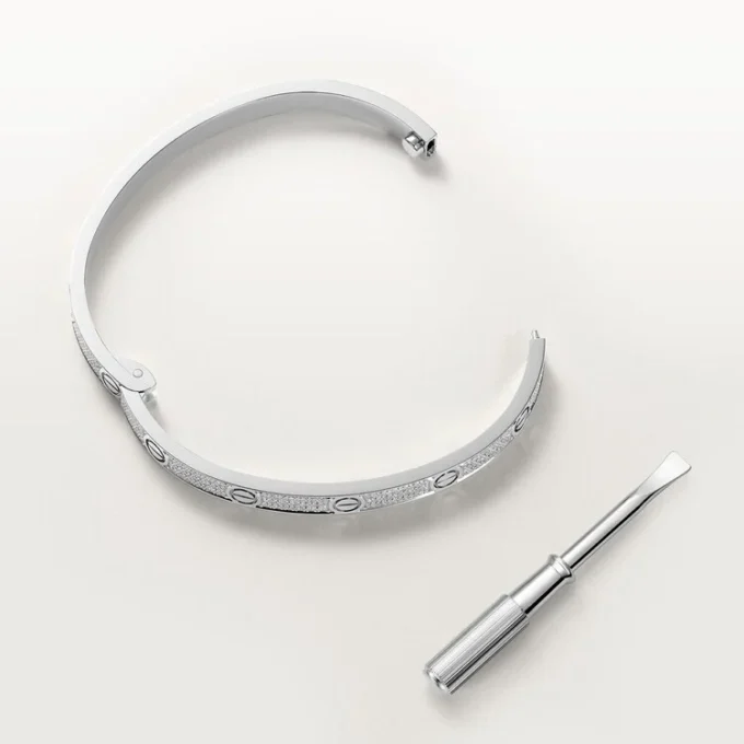 Love-armband, middelgroot model, bezet