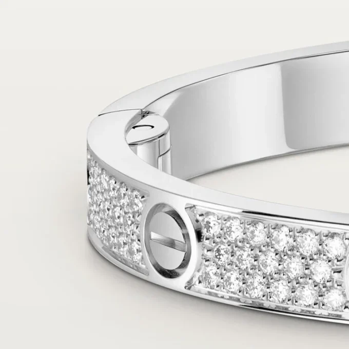 Love-armband, middelgroot model, bezet