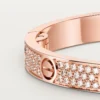 Love-armband, middelgroot model, bezet