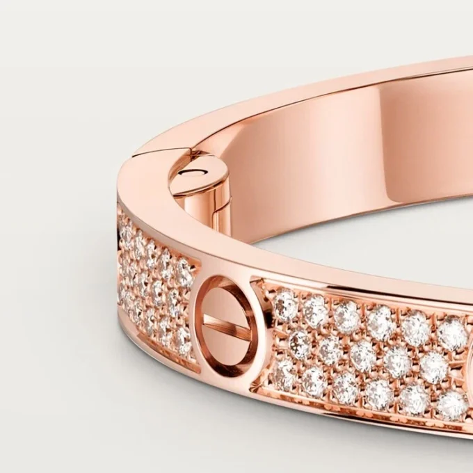 Love-armband, middelgroot model, bezet