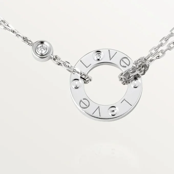 Love-ketting, 2 diamanten – witgoud, diamanten – Cartier