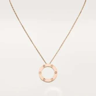 Love-ketting, 3 diamanten – roségoud, diamanten – Cartier