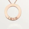 Love-ketting, 3 diamanten – roségoud, diamanten – Cartier