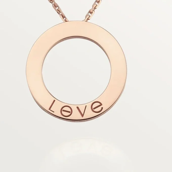 Love-ketting, 3 diamanten – roségoud, diamanten – Cartier