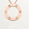 Love-ketting, 3 diamanten – roségoud, diamanten – Cartier