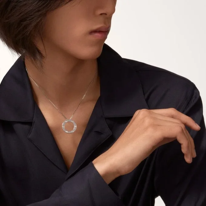 Love-ketting, 3 diamanten – witgoud, diamanten – Cartier