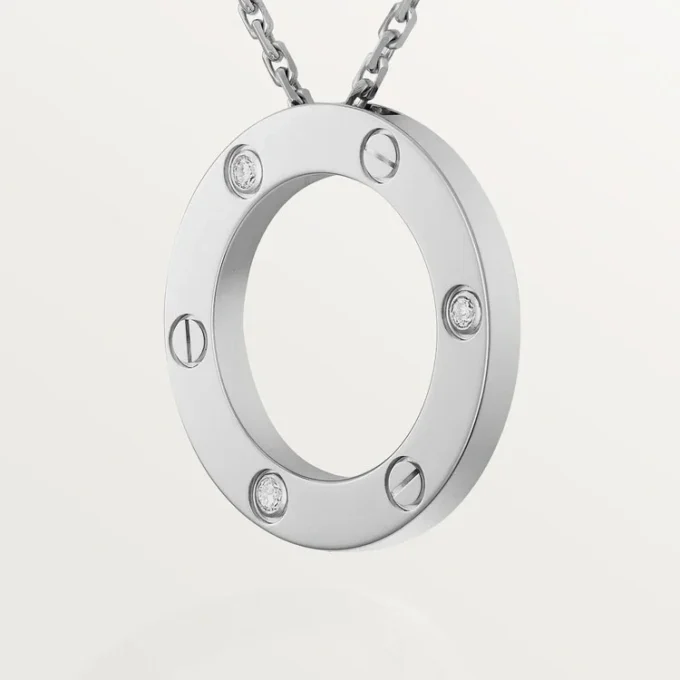 Love-ketting, 3 diamanten – witgoud, diamanten – Cartier