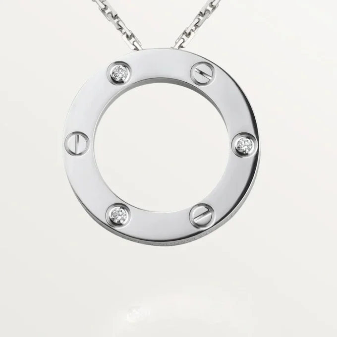 Love-ketting, 3 diamanten – witgoud, diamanten – Cartier
