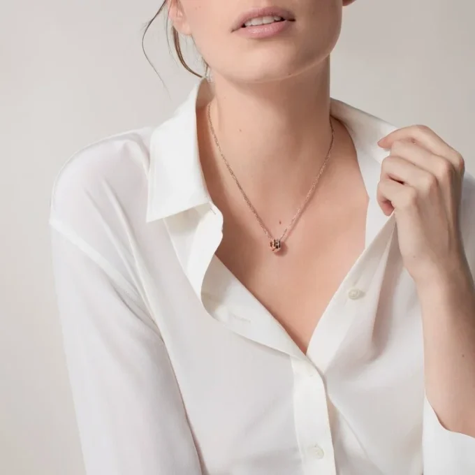 Love-ketting, 6 diamanten – roségoud, witgoud, diamanten – Cartier