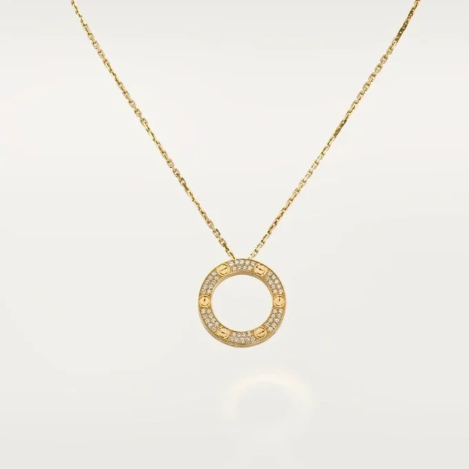 Love-ketting, bezet met diamanten – geelgoud, diamanten – Cartier