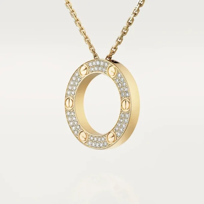 Love-ketting, bezet met diamanten – geelgoud, diamanten – Cartier
