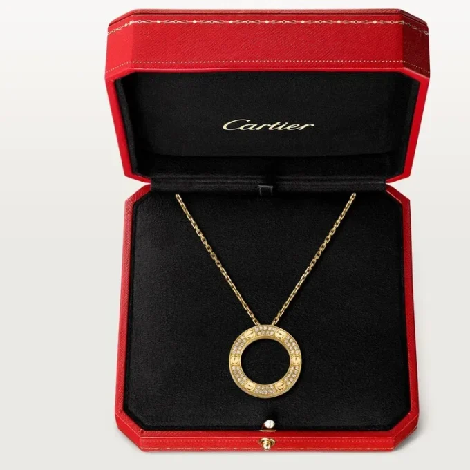 Love-ketting, bezet met diamanten – geelgoud, diamanten – Cartier