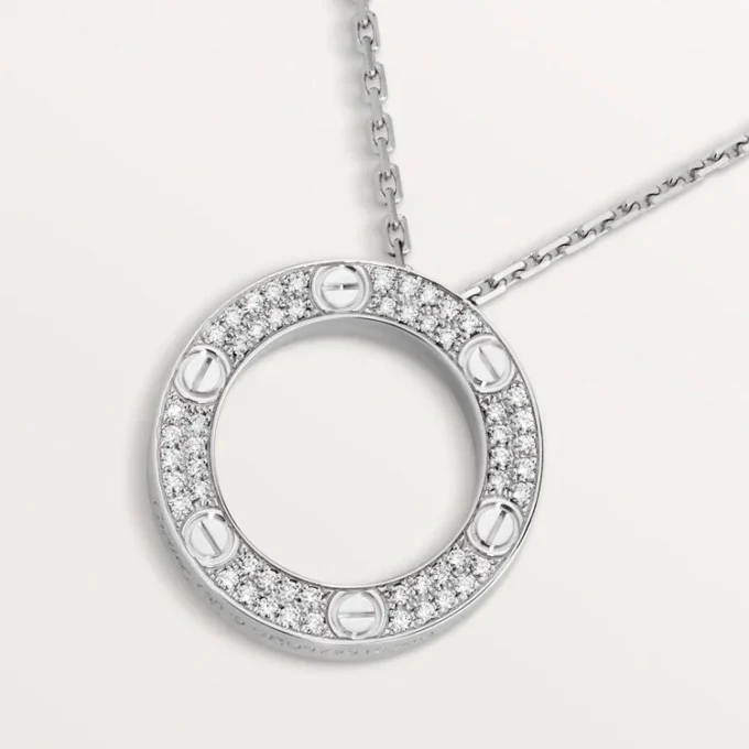 Love-ketting, bezet met diamanten – Witgoud, Diamanten – Cartier