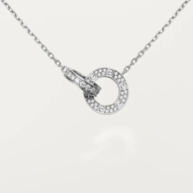 Love-ketting, bezet met diamanten – Witgoud, Diamanten – Cartier