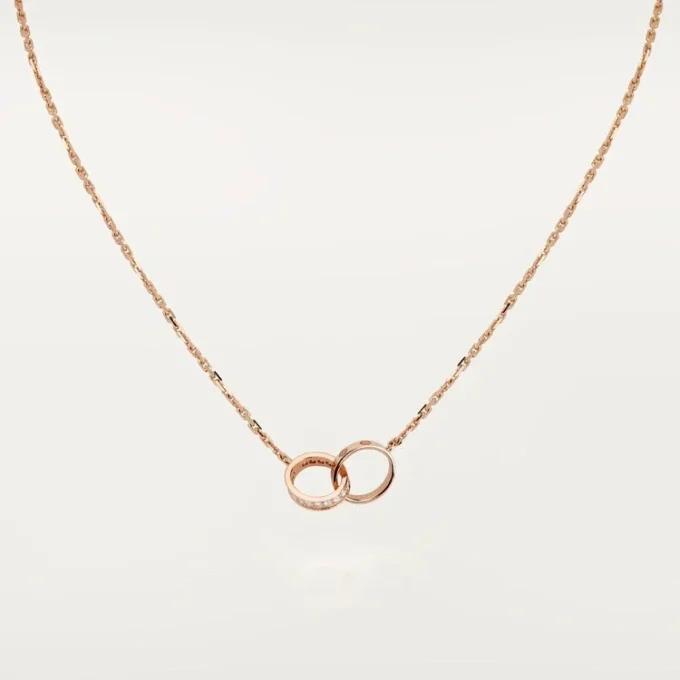Love-ketting, diamanten – roségoud, diamanten – Cartier