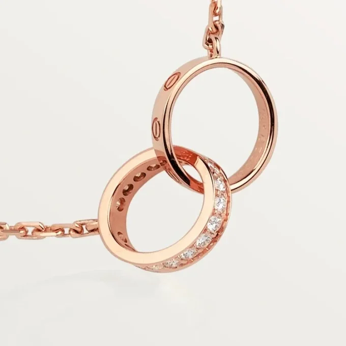 Love-ketting, diamanten – roségoud, diamanten – Cartier