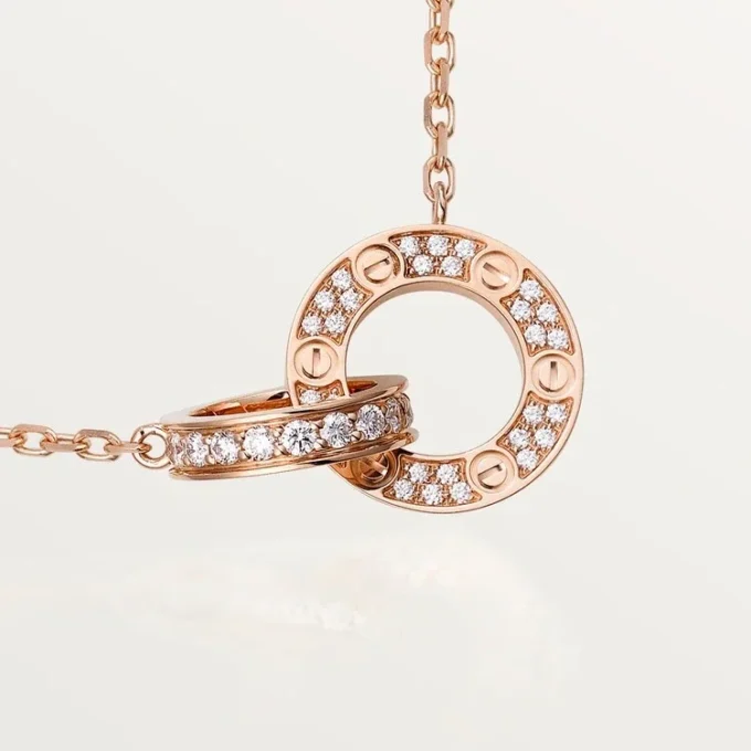 Love-ketting – Roségoud, diamanten – Cartier